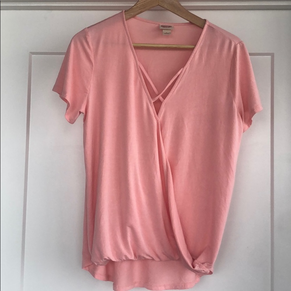 Pastel cross front t shirt